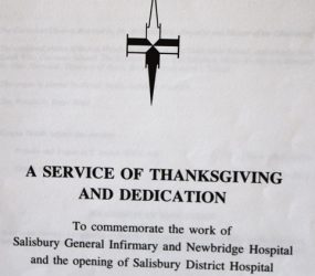 Programme cover for cathedral thanksgiving service