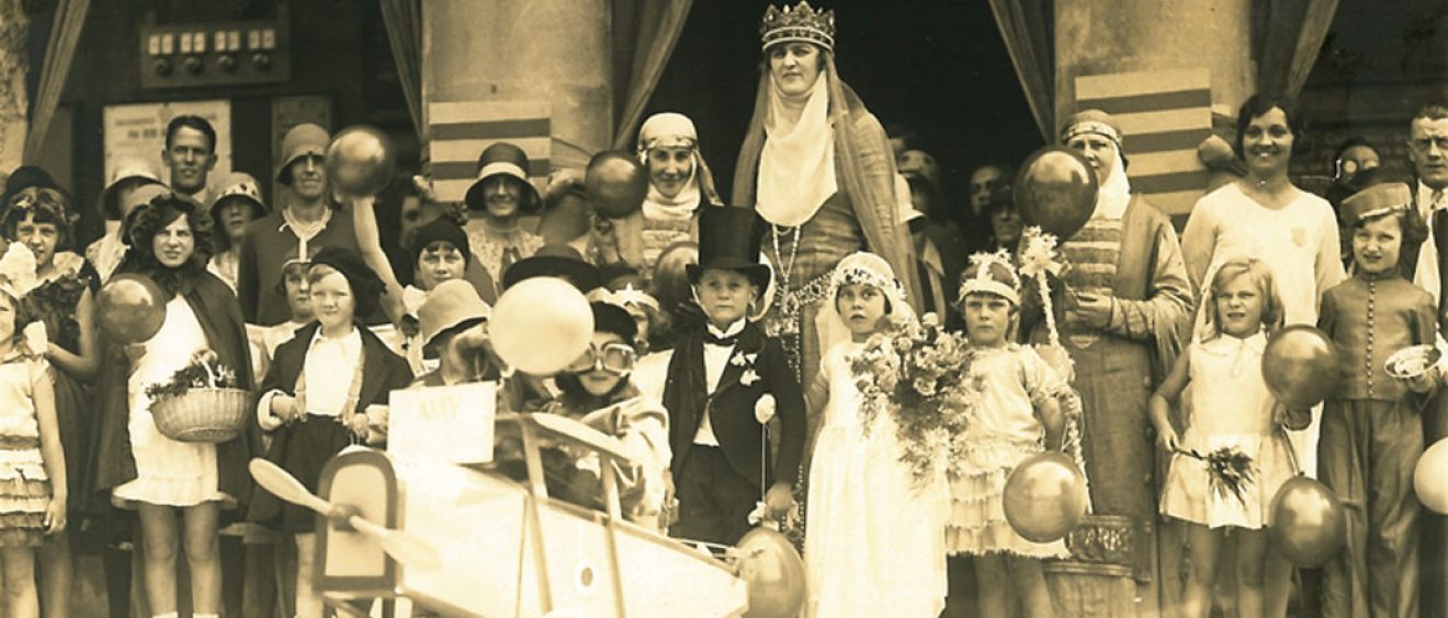 Children and adults dressed up for hospital carnival