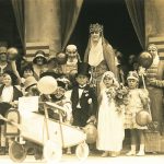 Children and adults dressed up for hospital carnival