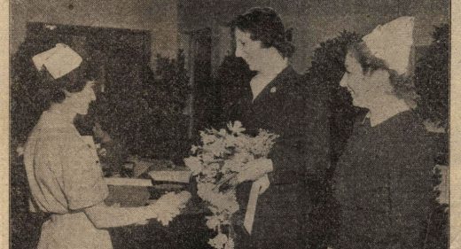 Lady Radnor shakes nurses hand