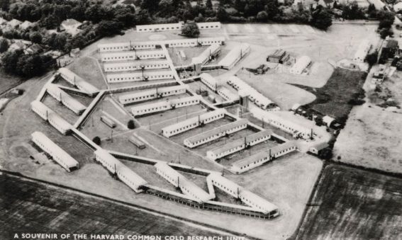 Aerial view of Common Cold Unit buildings
