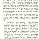 Newspaper clipping describes the meeting at The Vine, 1766