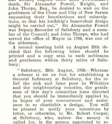Newspaper clipping describes the meeting at The Vine, 1766