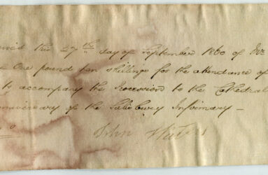 Historic document with ink script writing