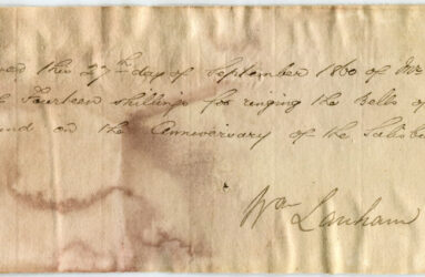 Historic document with ink script writing