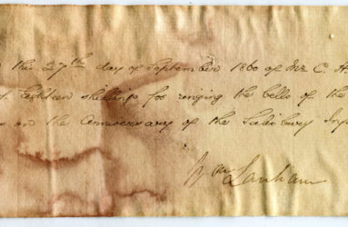 Historic document with ink script writing