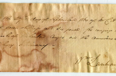 Historic document with ink script writing