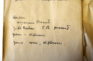 notes written by Dr Walker of blood culture slide viewed
