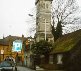 Colour photograph of the clock tower