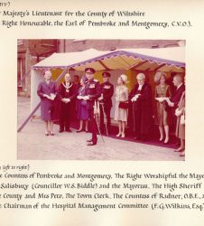 Countess of Radnor pictured with Mayor of Salisbury and other dignitaries