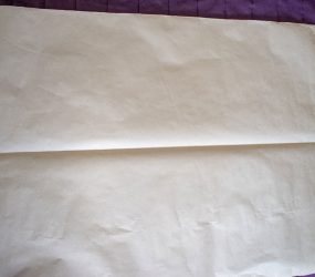 large sheet of paper folder in half