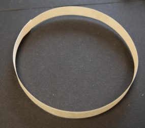 large circle made from strip of paper