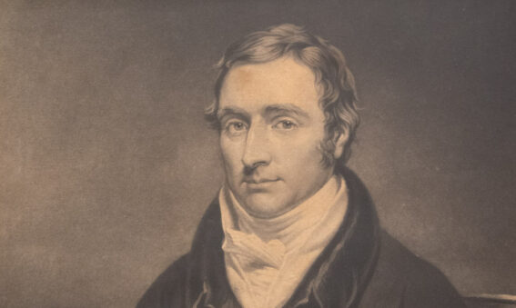 Detail of historic portrait