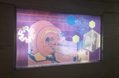 montage image of MRI scanner being delivered
