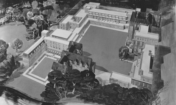Drawing of 3D view of extensions to site