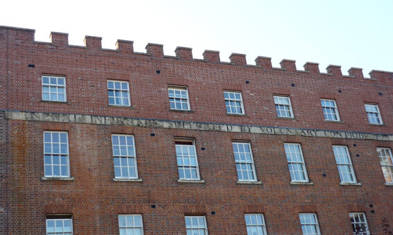 'Infirmary supported by voluntary contribution' inscription