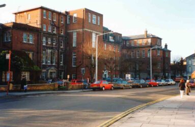 View along Fisherton Street of Infirmary shortly before closing.