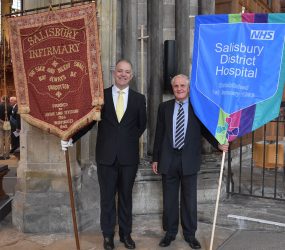 Old and new hospital banners