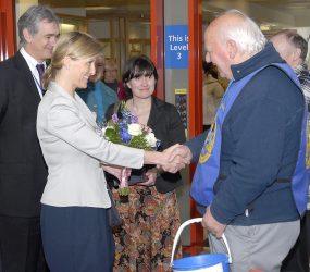 Countess of Wessex shaking hands with Stars Appeal collectors