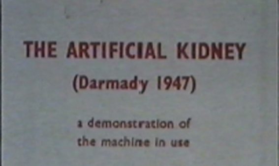 Title still taken from Darmady's film The Artificial Kidney