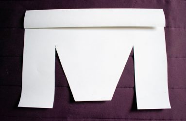 top edge folded down