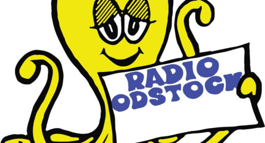 Colour illustration of yellow octopus named oddie with hat