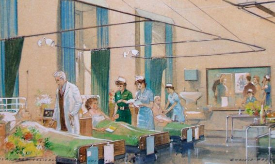 Nursing and doctors at patients' bedsides