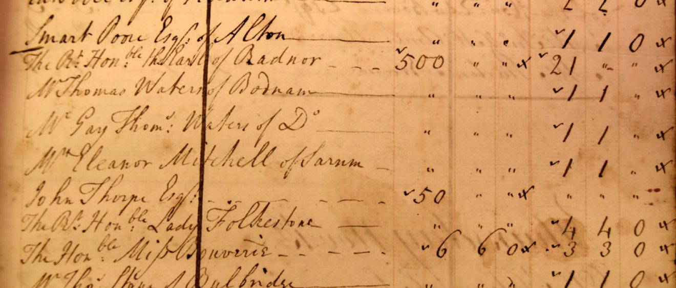 Entry showing donation of £500