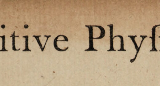 Close up text of Primitive Physick book
